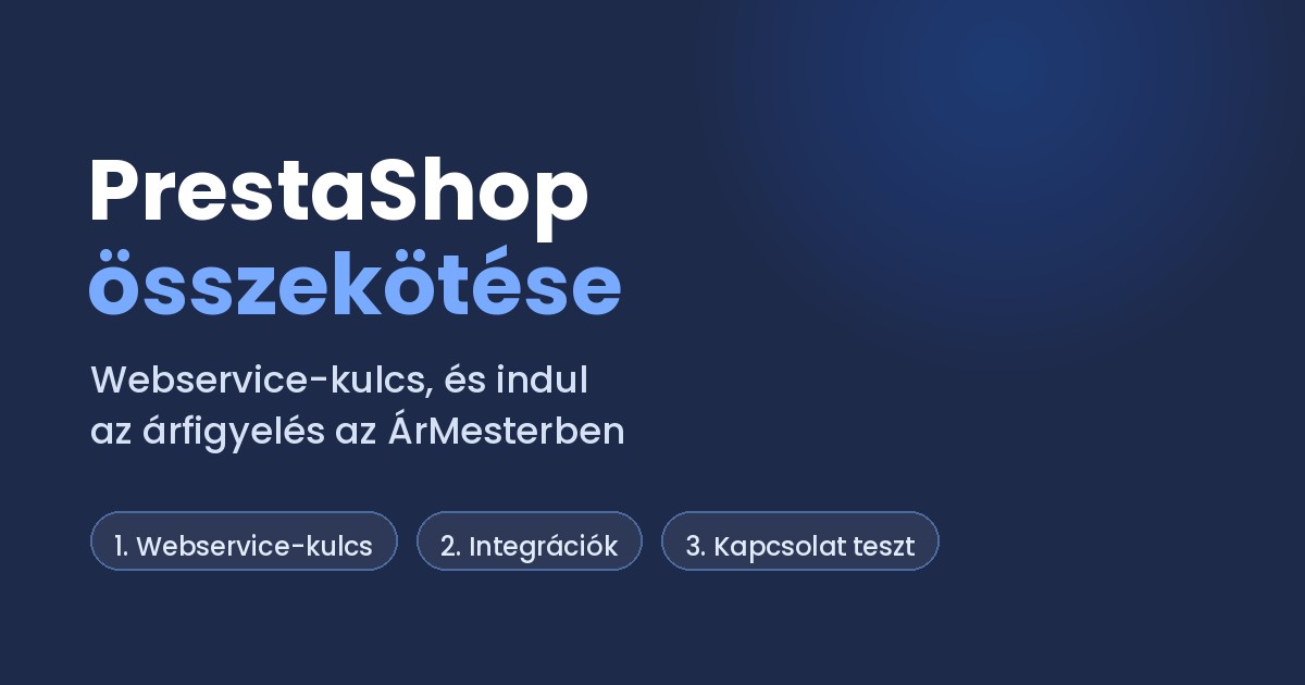 PrestaShop összekötése az ÁrMesterrel – blogbejegyzés kiemelt képe