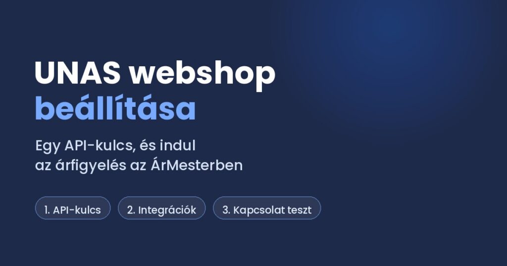 UNAS webshop beállítása az ÁrMesterhez – blogbejegyzés kiemelt képe